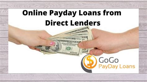 I Need A Payday Loan From A Direct Lender